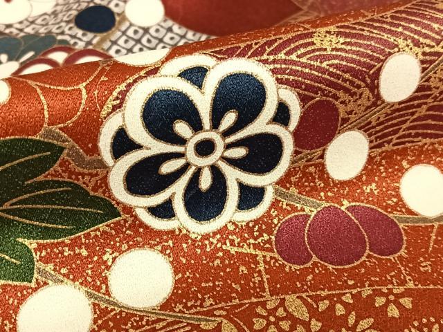 平和屋着物○豪華振袖 飾花文 暈し染め 金彩 高島屋扱い 正絹