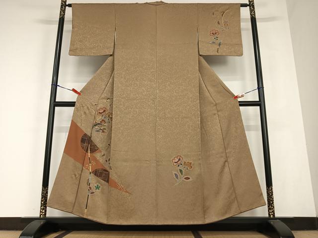 平和屋着物●訪問着　花鳥文　金彩　正絹　逸品　AABC5184zg