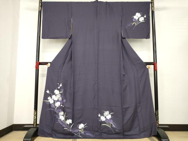 平和屋着物●訪問着　胡蝶蘭　銀彩　正絹　逸品　未使用　AABC5609ck