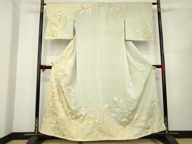 平和屋着物●訪問着　草花尽くし　金銀彩　正絹　逸品　AABC5622ck