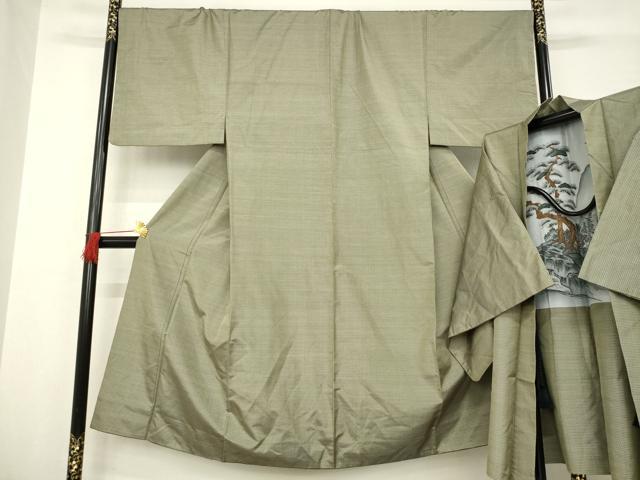 平和屋着物●男性　本場大島紬　アンサンブル　亀甲絣　正絹　逸品　AABC5644ck