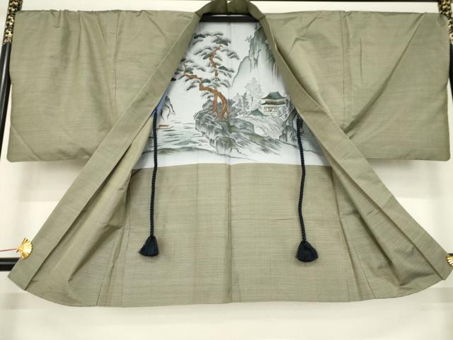 平和屋着物○男性 本場大島紬 アンサンブル 亀甲絣 正絹 逸品 AABC5644ck