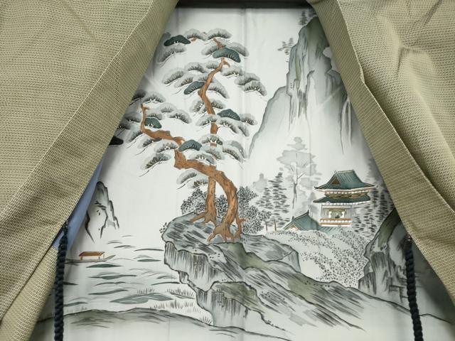 平和屋着物○男性 本場大島紬 アンサンブル 亀甲絣 正絹 逸品 AABC5644ck