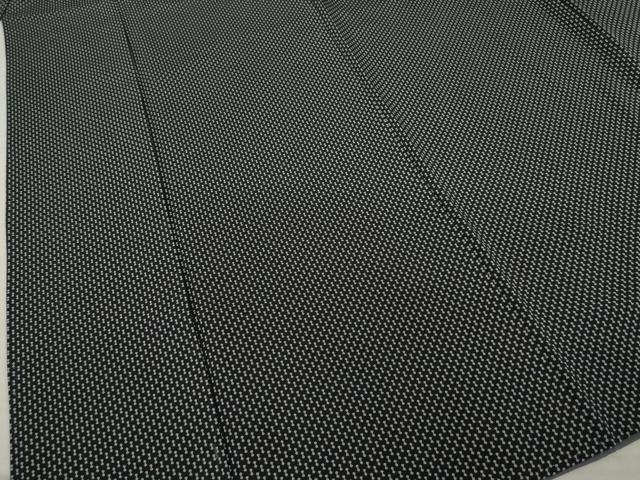 平和屋着物●江戸小紋　彫士：住田双光・染士：服部光擴　江戸小紋百選　丹後ちりめん　黒地　反端付き　正絹　逸品　AABC5650ck 平和屋着物○江戸小紋 彫士：住田双光・染士：服部光擴