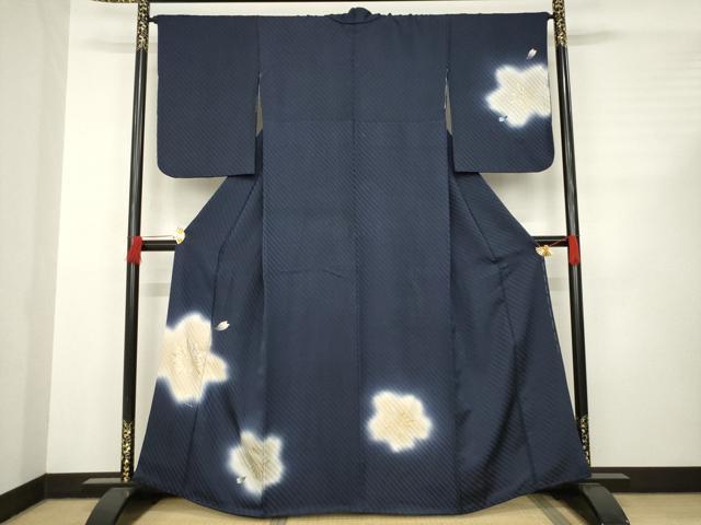 平和屋着物●訪問着　舞花文　暈し染め　金銀彩　正絹　逸品　AABC5668ck