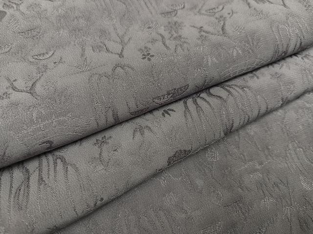 平和屋着物●上質な色無地　草木地紋　薄色　正絹　逸品　AABC6071ph