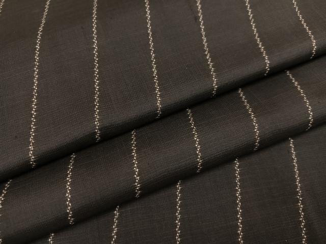 平和屋着物●本場大島紬　一元7マルキ　斜縞　正絹　逸品　AABC6072ph