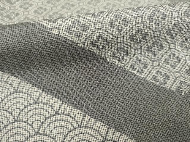 平和屋着物●本塩沢　訪問着　やまだ織　吉祥文様　健勝苑扱い　正絹　逸品　AABC6097ck 平和屋着物○本塩沢 訪問着 やまだ織 吉祥文様 健勝苑扱い 正絹 逸品