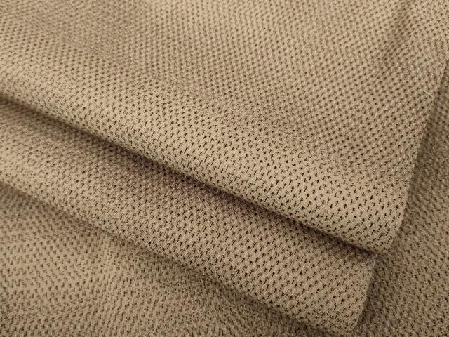 平和屋着物●お召　霞文　正絹　逸品　AABC6110ck