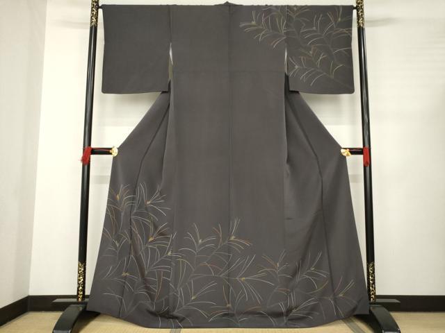 平和屋着物●訪問着　松　正絹　逸品　AABC6123ck