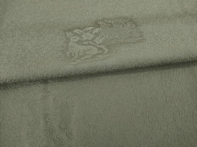 平和屋着物●上質な色無地　色紙兎花地紋　海松茶色　正絹　逸品　未使用　AABC6142ck 平和屋着物○上質な色無地 色紙兎花地紋 海松茶色 正絹 逸品