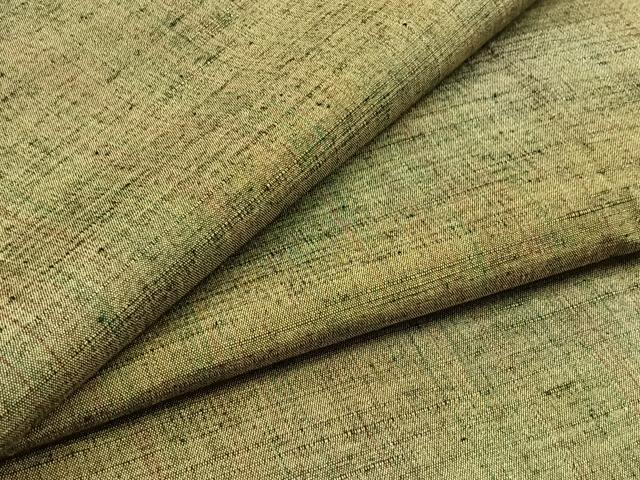 平和屋着物▽上質な紬　単衣　縞　正絹　逸品　AABC6174jh