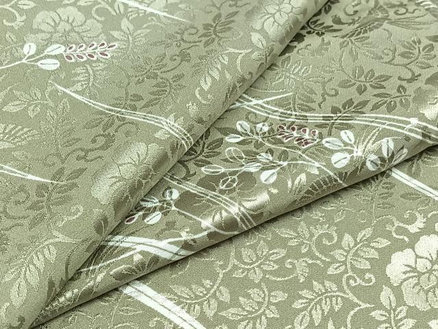 平和屋着物▽小紋　単衣　草花文　洗える着物　AABC6179jh