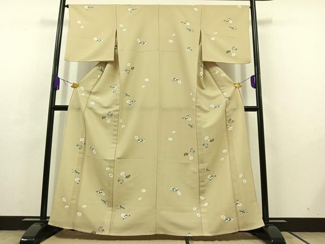 平和屋着物▽小紋　単衣　舞花文　洗える着物　AABC6763jh 平和屋着物▽小紋 単衣 舞花文 洗える着物 AABC6763jh