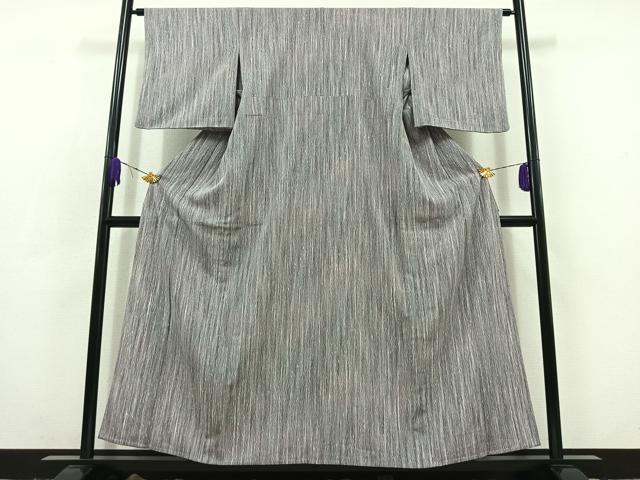 平和屋着物▽洗える最高級着物　＜英＞はなぶさ謹製　小紋　単衣　よろけ縞　洗える着物　AABC6784jh 平和屋着物▽洗える最高級着物 ＜英＞はなぶさ謹製 小紋 単衣 よろけ縞