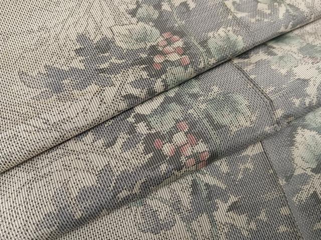 平和屋着物●本場大島紬　一元7マルキ　総絣　葡萄間道　正絹　逸品　AABC6809ph