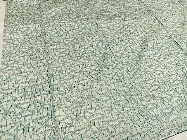 平和屋着物○上質な小紋 絞り 幾何学文 正絹 逸品 AABC6825ph