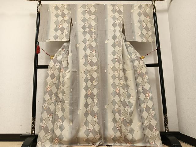 平和屋着物●上質な小紋　桜間道　正絹　逸品　AABC6841ph