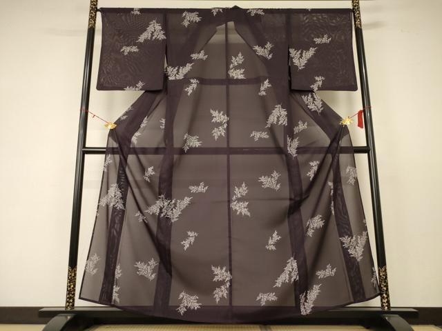 平和屋着物＊夏物 小紋 絽 枝葉文 正絹 逸品 AABC6904jdの通販はau PAY