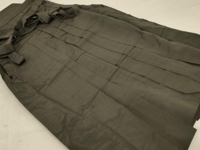 平和屋着物＊夏物　男性　行灯袴　縞　正絹　逸品　AABC6913jd