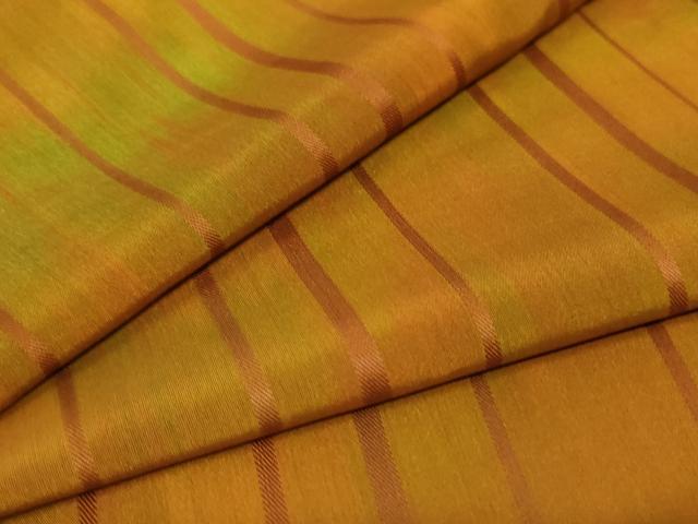 平和屋着物＊夏物　小紋　紗　縞　正絹　逸品　AABC6917jd