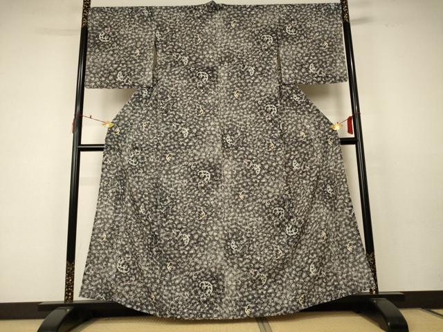 平和屋着物＊夏物　小紋　絽　立波文　正絹　逸品　AABC6925jd 平和屋着物＊夏物 小紋 絽 立波文 正絹 逸品 AABC6925jd