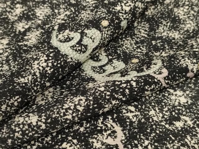 平和屋着物＊夏物　小紋　絽　立波文　正絹　逸品　AABC6925jd