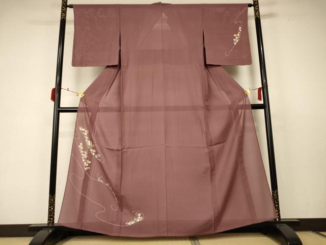 平和屋着物＊夏物　訪問着　絽　草花文　正絹　逸品　未使用　AABC6926jd