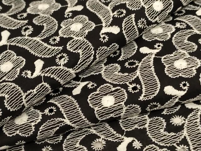 平和屋着物＊夏物　小紋　総レース　花　反端付き　AABC6940jd