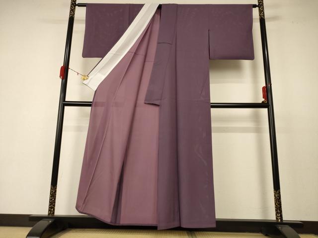 平和屋着物＊夏物　色無地　絽　濃色　正絹　逸品　AABC6944jd_1