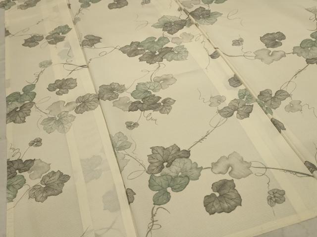 平和屋着物＊夏物　小紋　絽　蔦の葉文　正絹　逸品　AABC6949jd_3