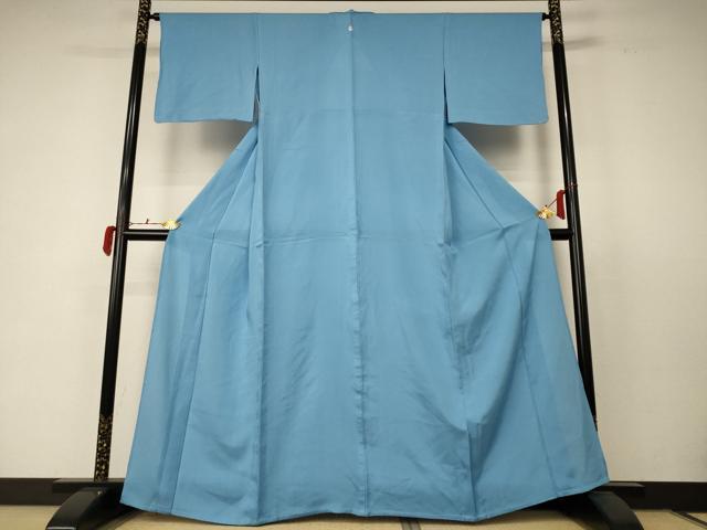 平和屋着物＊夏物　色無地　絽　浅縹色　正絹　逸品　AABC6966jd