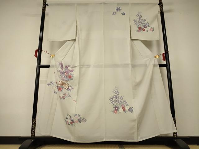 平和屋着物＊夏物　訪問着　絽　花車文　正絹　逸品　AABC6988jd