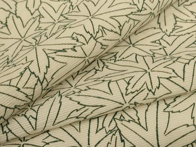 平和屋着物＊夏物　男性　小紋　絽　楓尽くし　キングサイズ　正絹　逸品　AABC6996jd