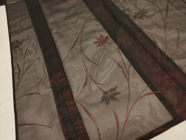 平和屋着物＊夏物　小紋　紗　草花文　正絹　逸品　未使用　AABC6997jd