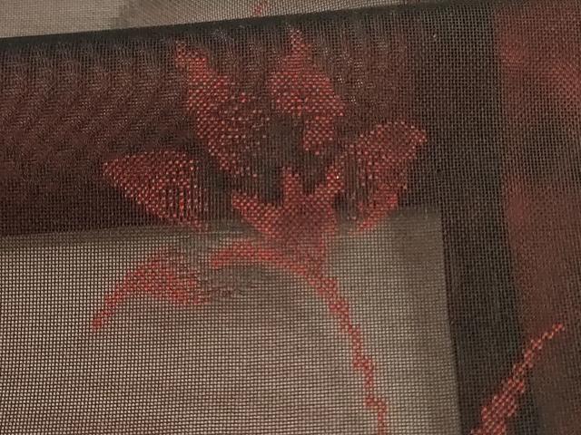 平和屋着物＊夏物　小紋　紗　草花文　正絹　逸品　未使用　AABC6997jd