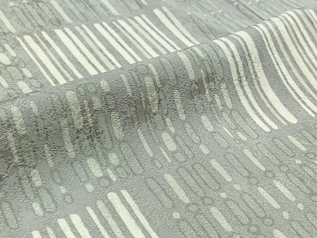 平和屋着物▽上質な小紋　単衣　横段文　正絹　逸品　AABC7487jh_5