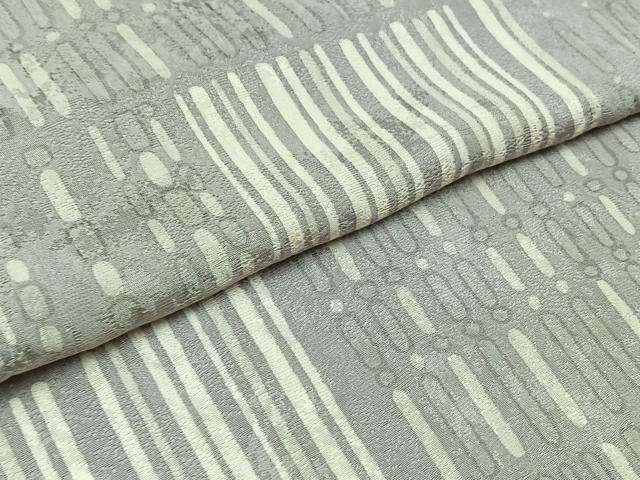 平和屋着物▽上質な小紋　単衣　横段文　正絹　逸品　AABC7487jh_4