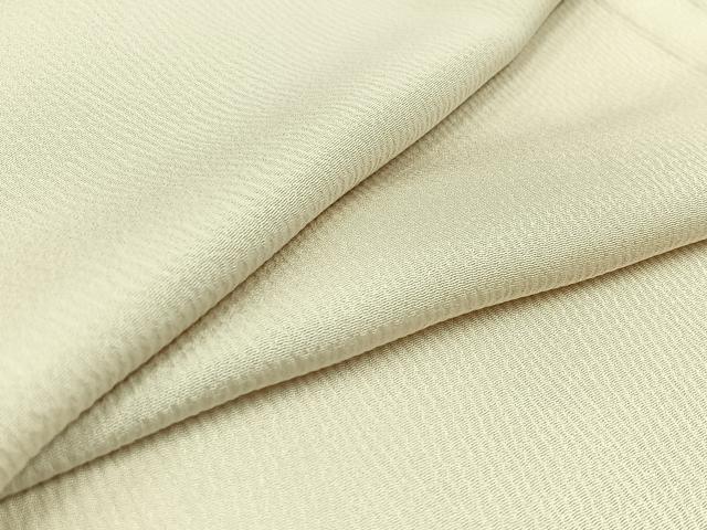 平和屋着物▽上質な色無地　単衣　白練色　ゑり善扱い　正絹　逸品　AABC7489jh