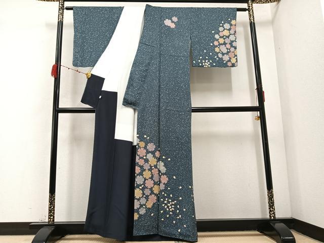 平和屋着物○訪問着 雪輪舞桜 正絹 逸品 AABC8014ph