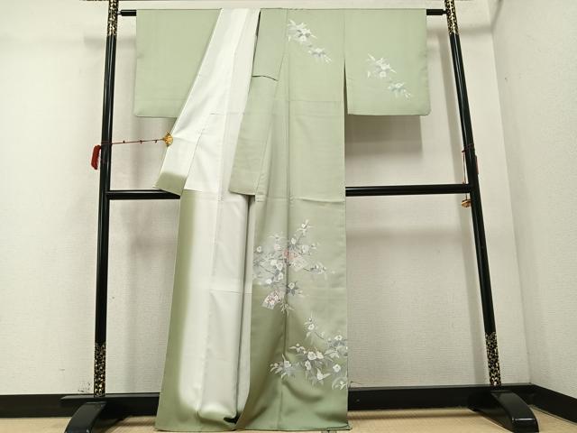 平和屋着物○訪問着 友禅 地紙枝花文 暈し染め 正絹
