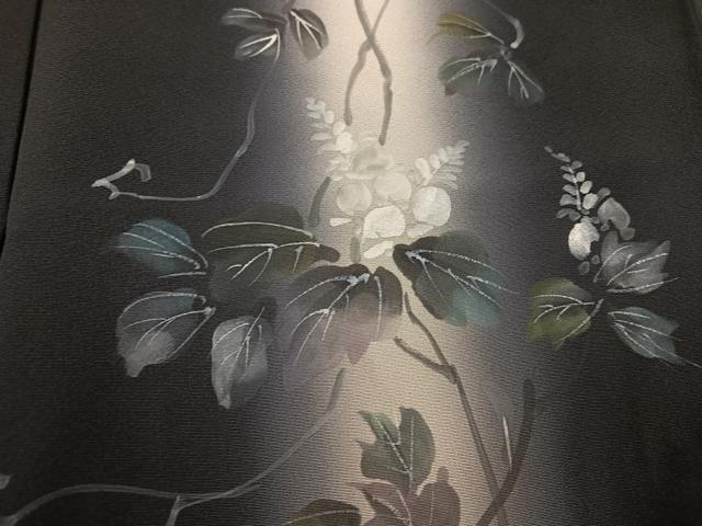 平和屋着物○訪問着 手描き 草花文 暈し染め 正絹 逸品 AABC8046ph