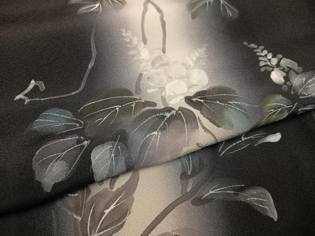 平和屋着物●訪問着　手描き　草花文　暈し染め　正絹　逸品　AABC8046ph 平和屋着物○訪問着 手描き 草花文 暈し染め 正絹 逸品 AABC8046ph