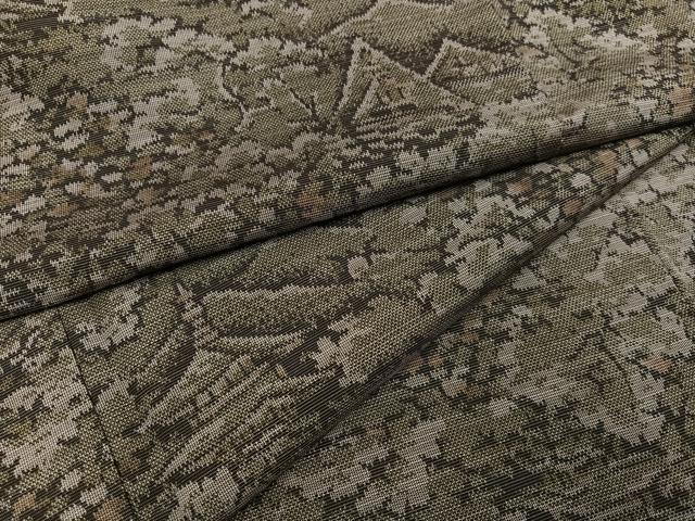 平和屋着物●上質な紬　風景樹林文　正絹　逸品　AABC8051ph