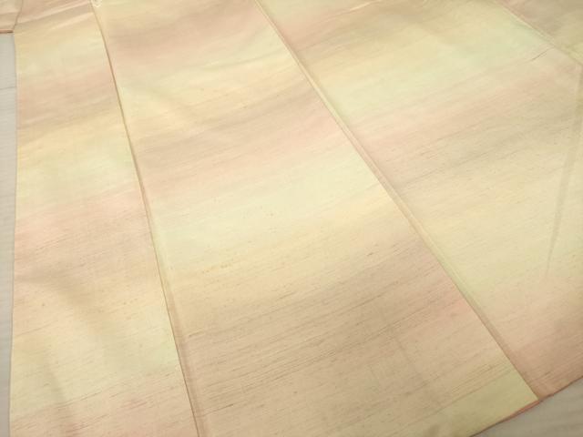 平和屋着物○紅花紬 米沢 横段霞文 正絹 逸品 AABC8118ck