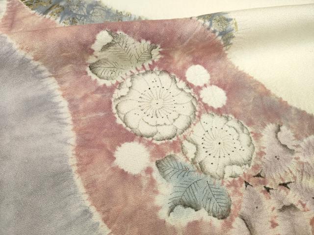 平和屋着物○十日町 名門 滝泰謹製 訪問着 辻が花 絞り 道長花文