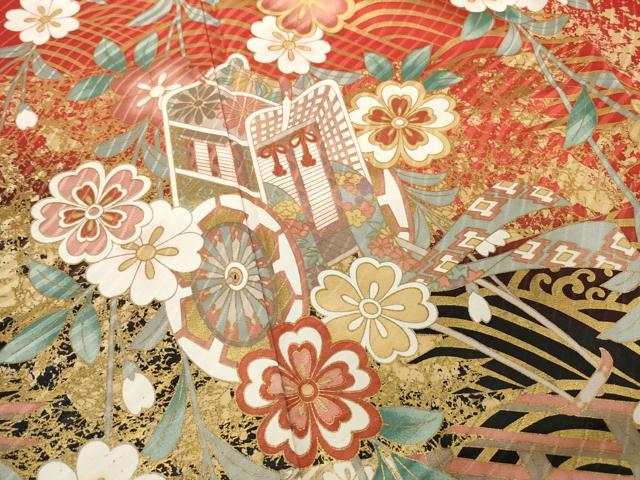平和屋着物○豪華振袖 御所車花文 金彩 正絹 逸品 AABC8650ck｜平和屋