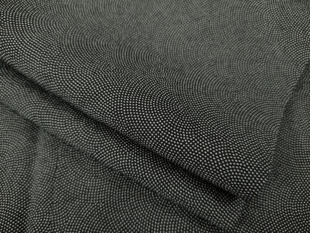 平和屋着物●江戸小紋　鮫小紋柄　黒地　正絹　逸品　AABC8651ck