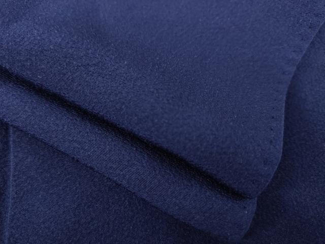 平和屋着物●上質な色無地　鉄紺色　正絹　逸品　AABC8667ck