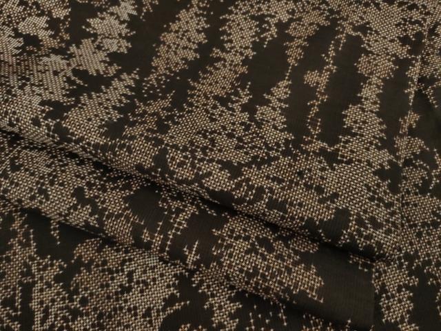 平和屋着物●本場大島紬　一元7マルキ　樹林文　正絹　逸品　AABC8672ck